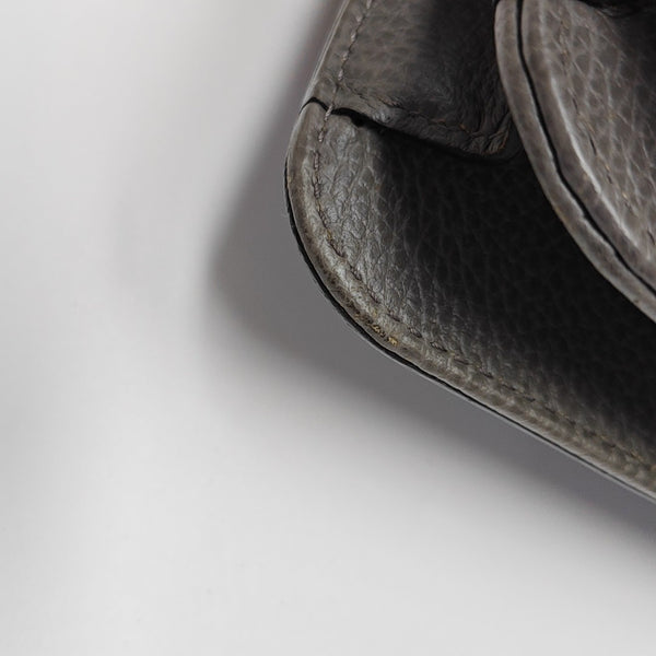 Interlocking G Large Calfskin Gray