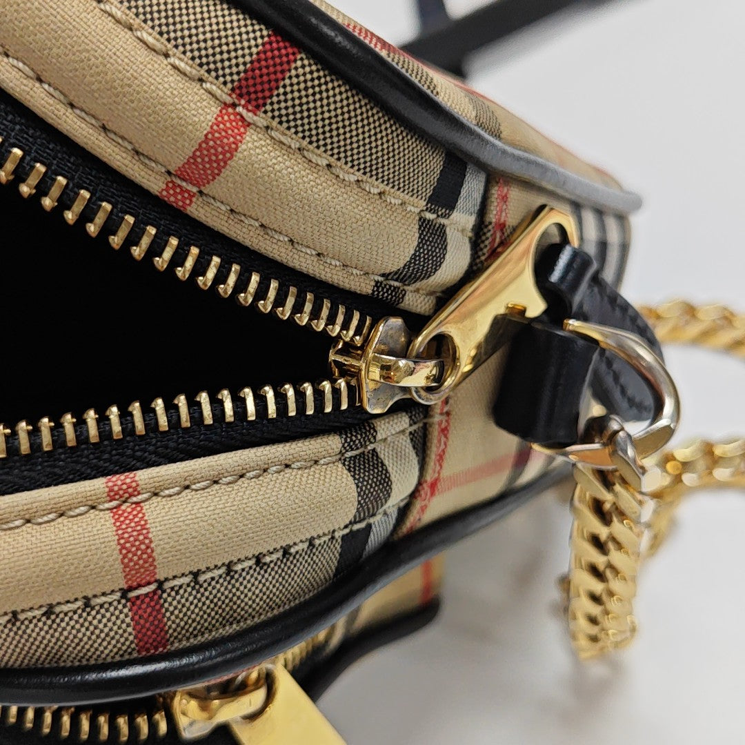 Fabric Shoulder Bag Brown