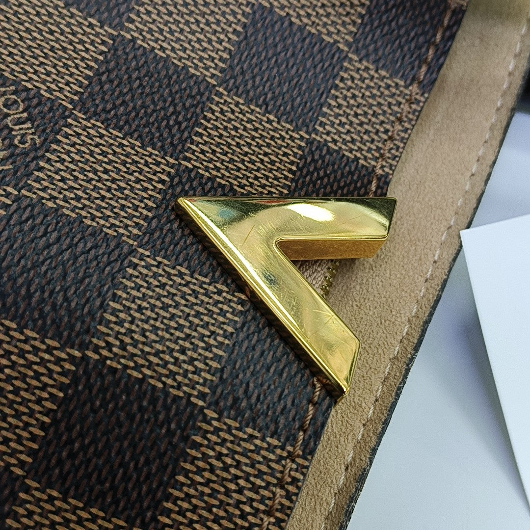 KENSINGTON BOWLING Damier Ebene Coated Canvas Brown