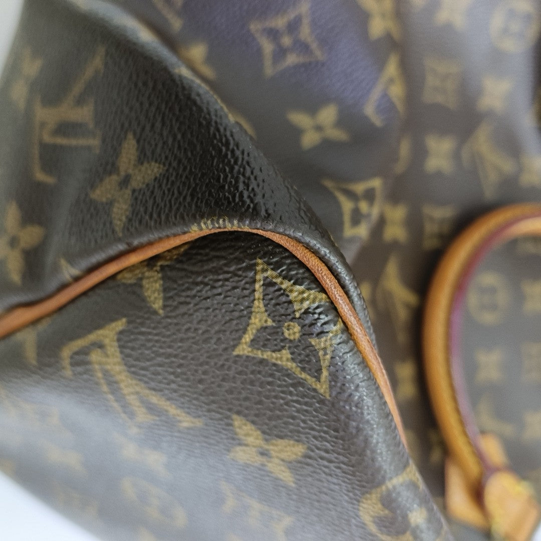 SPEEDY 30 Monogram Coated Canvas Brown