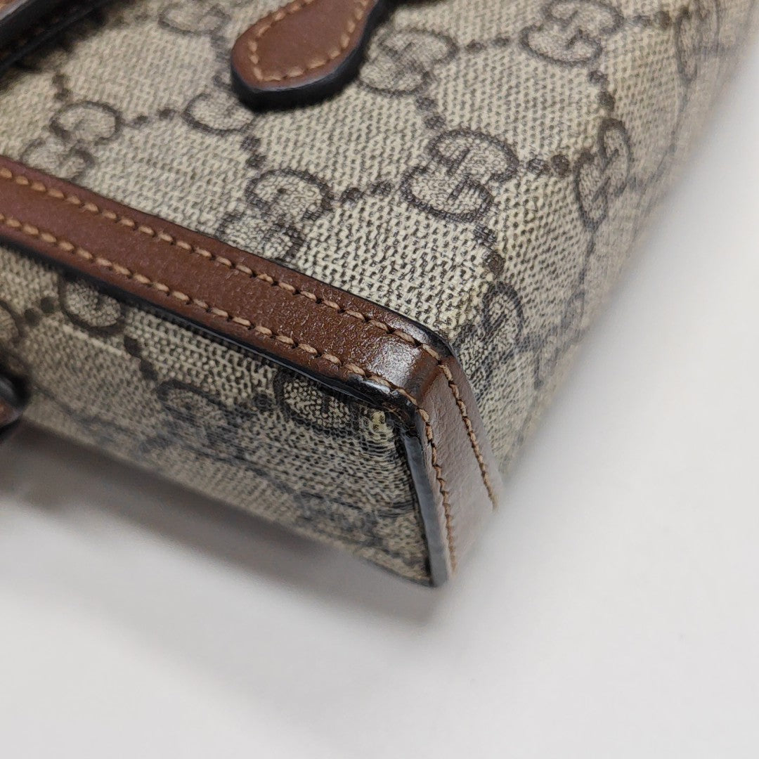 Horsebit 1955 Mini Monogram Coated Canvas Beige