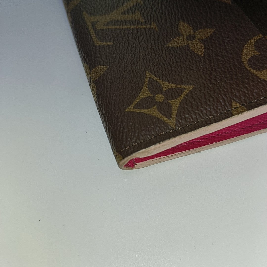 EMILIE Monogram Coated Canvas Brown Wallet