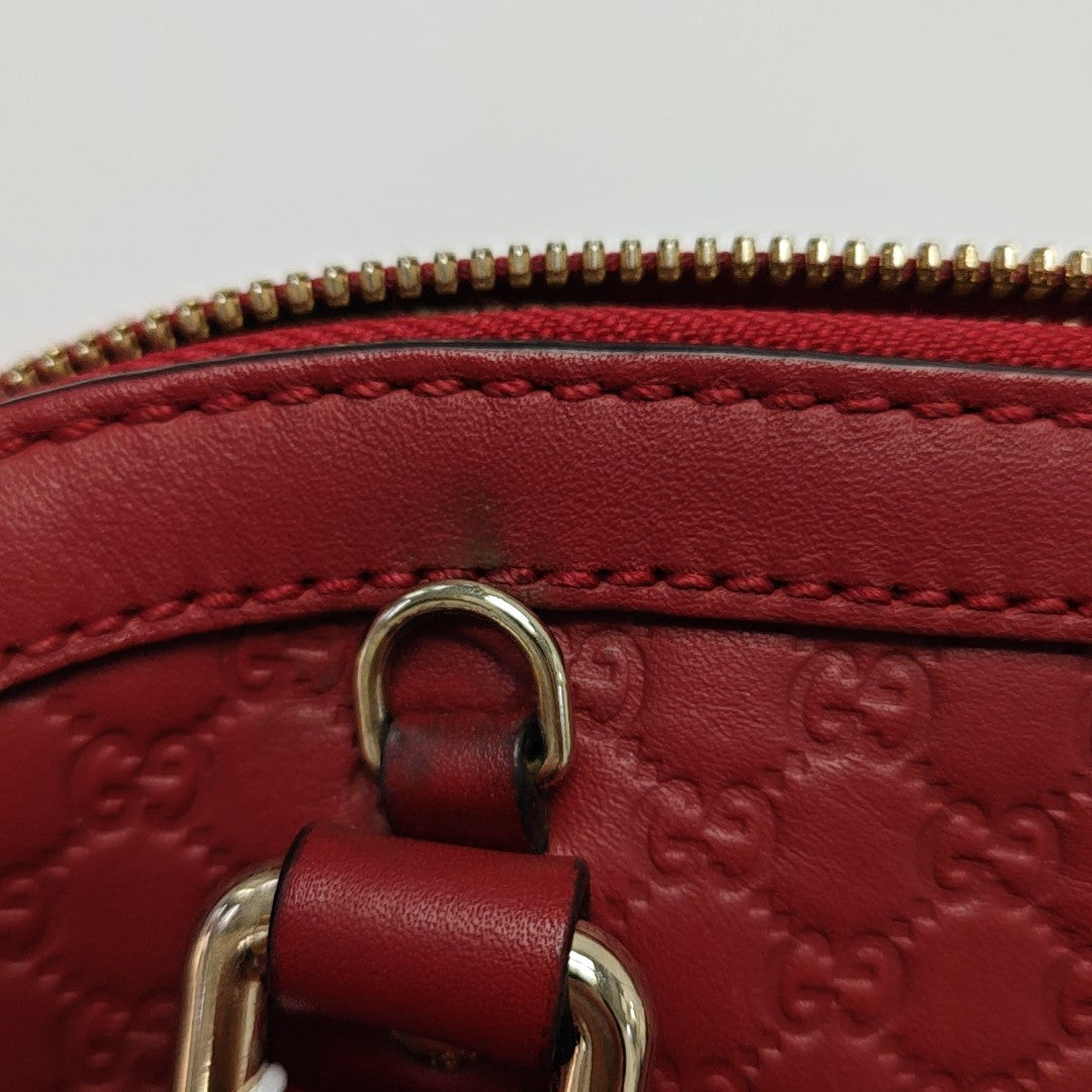 Microguccissima Monogram Calfskin Red