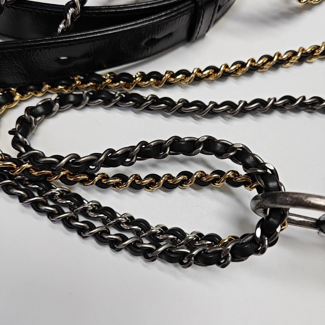 GABRIELLE Small Quilted Calfskin Black