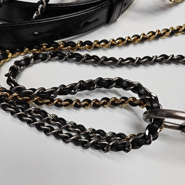 GABRIELLE Small Quilted Calfskin Black