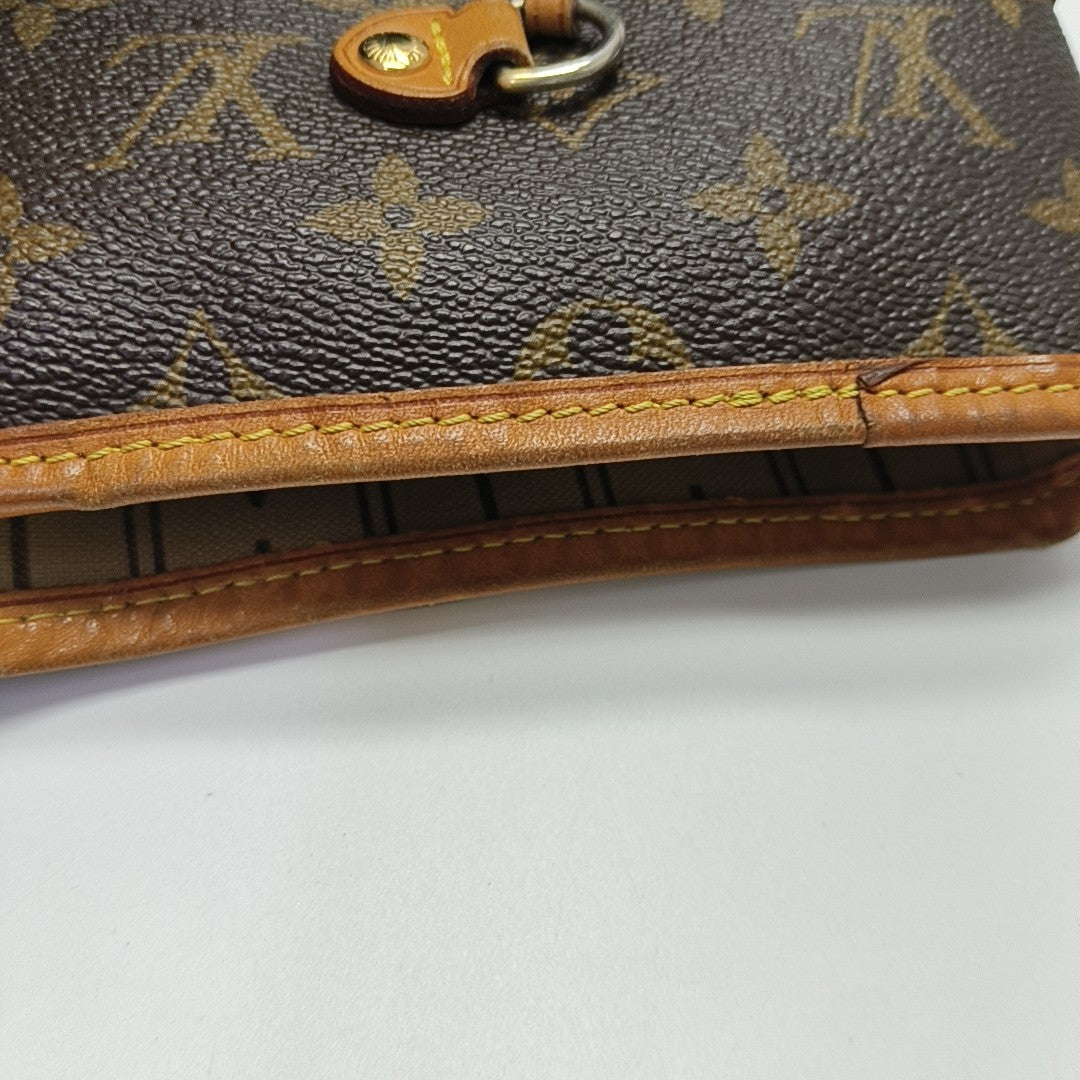 NEVERFULL GM Monogram Coated Canvas Brown