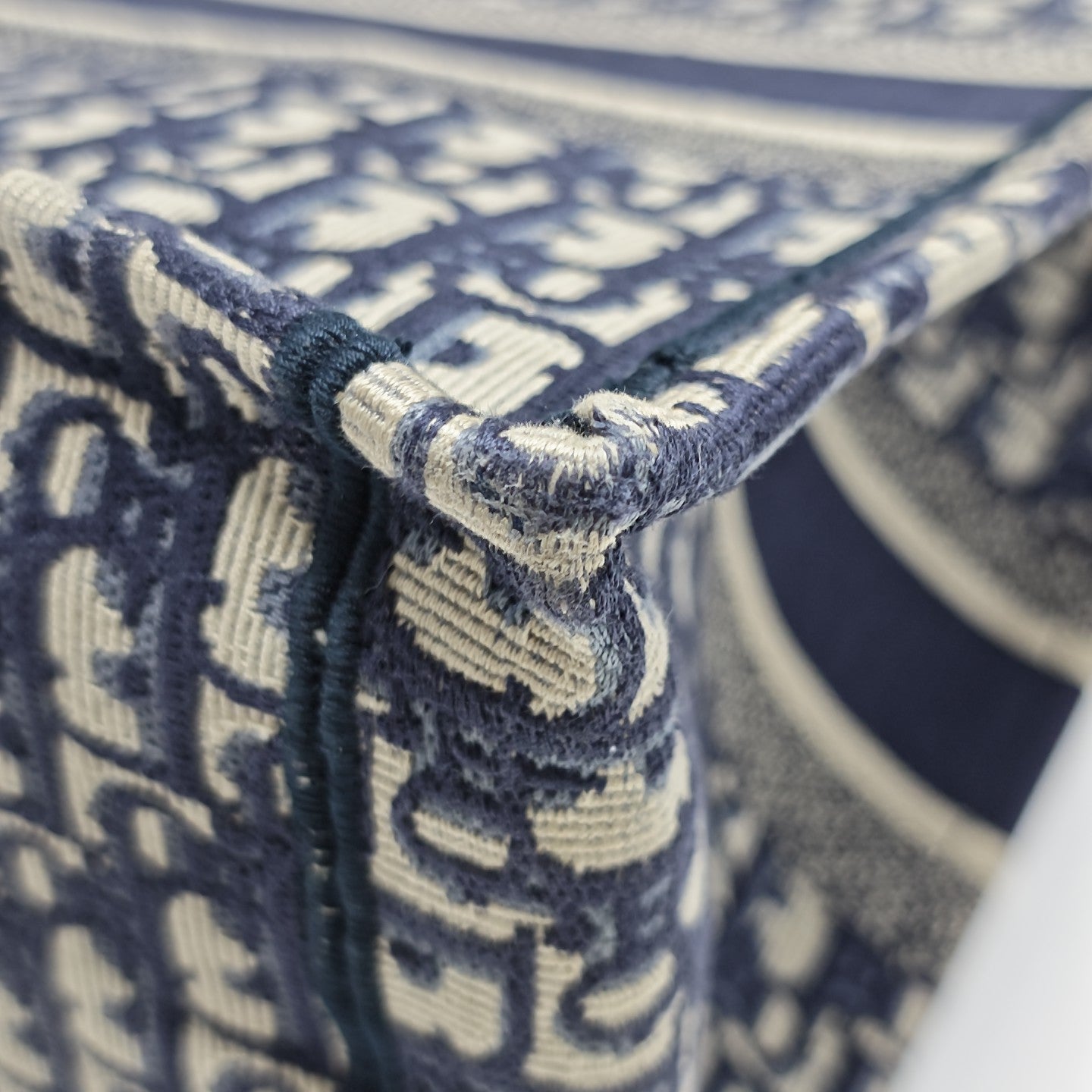 Book Tote Medium Oblique Canvas Blue