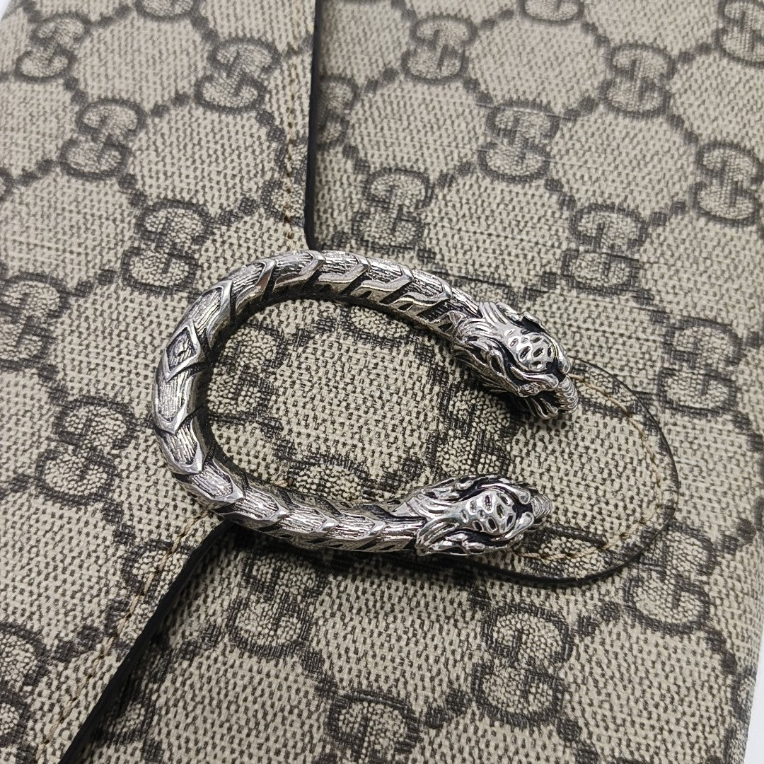 Dionysus Mini Monogram Coated Canvas Beige