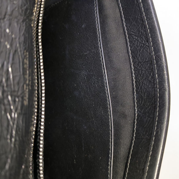 NIKI Medium Chevron Calfskin Black