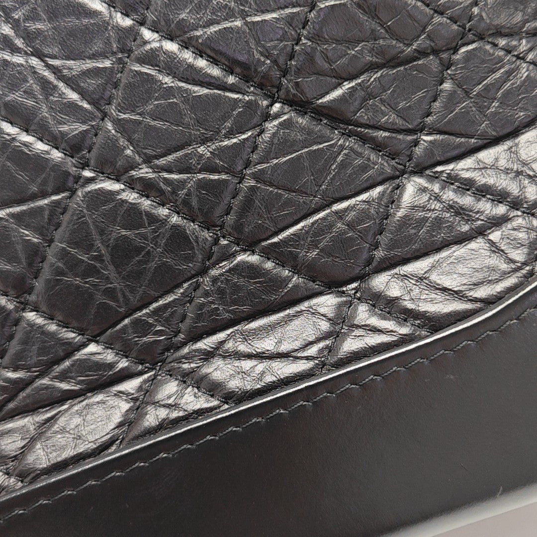 GABRIELLE Small Quilted Vintage Calf Black
