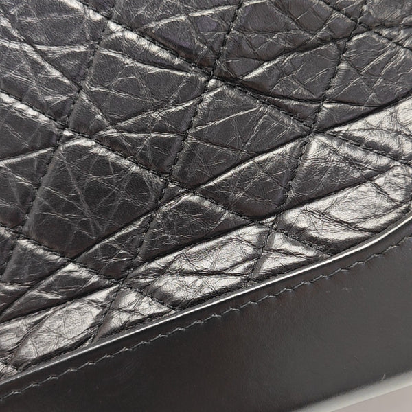 GABRIELLE Small Quilted Vintage Calf Black
