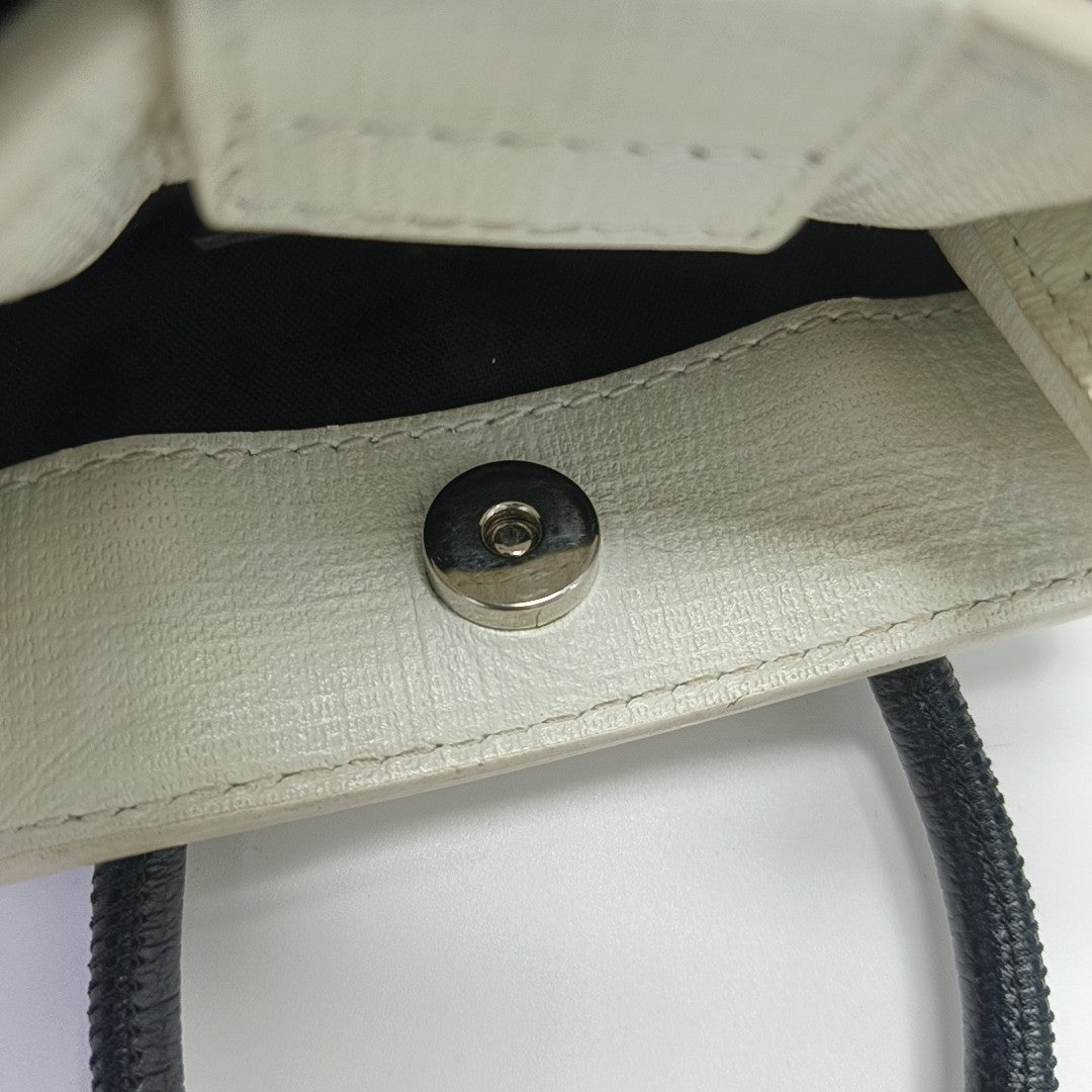 Shopping Bag Calfskin White