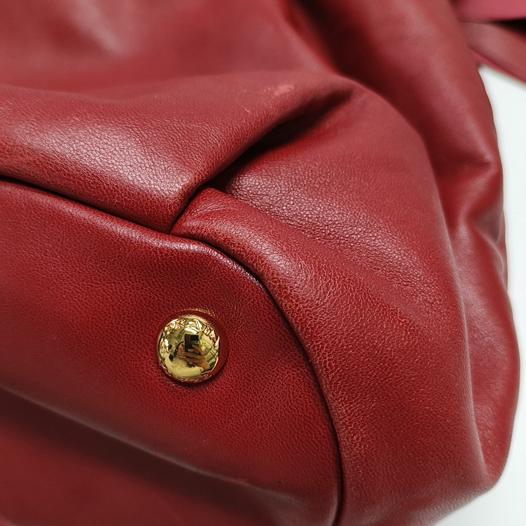 Calfskin Tote Bag Red
