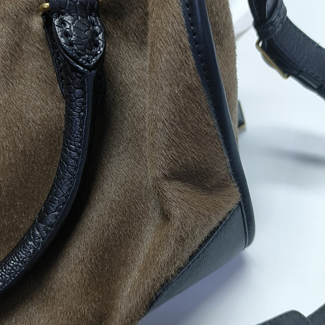 Horsehair Shoulder Bag Brown