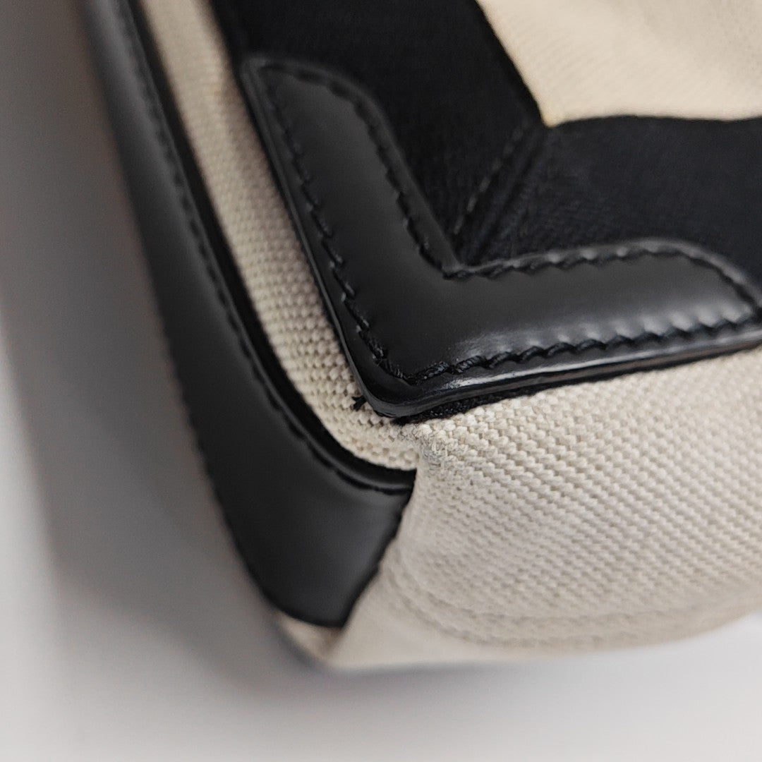 Navy Mini Canvas White