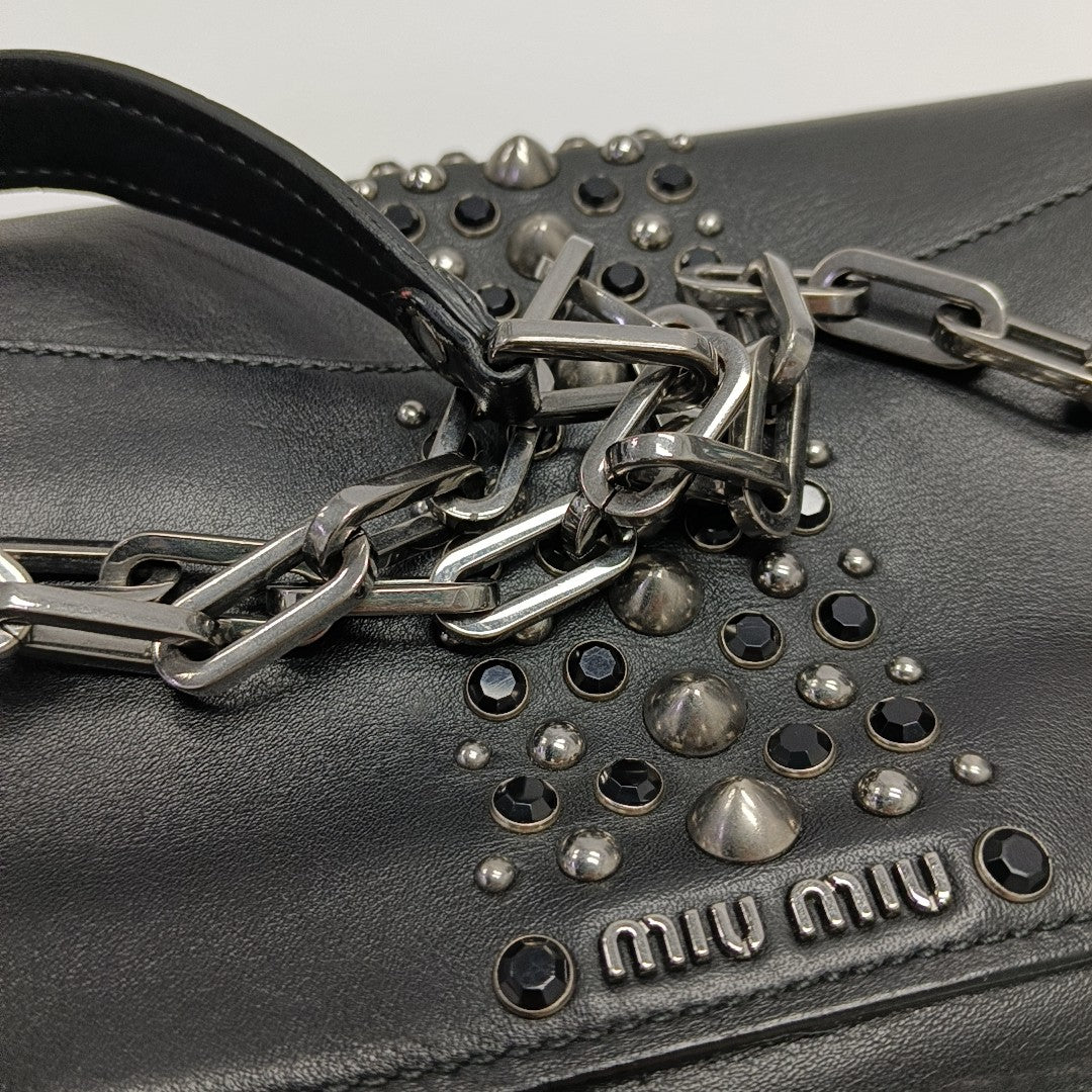 Calfskin Shoulder Bag Black