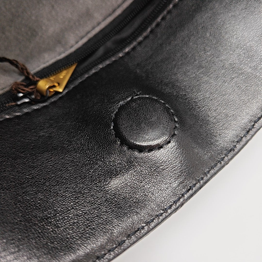 Calfskin Shoulder Bag Black