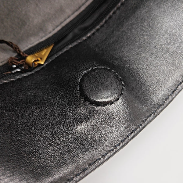 Calfskin Shoulder Bag Black