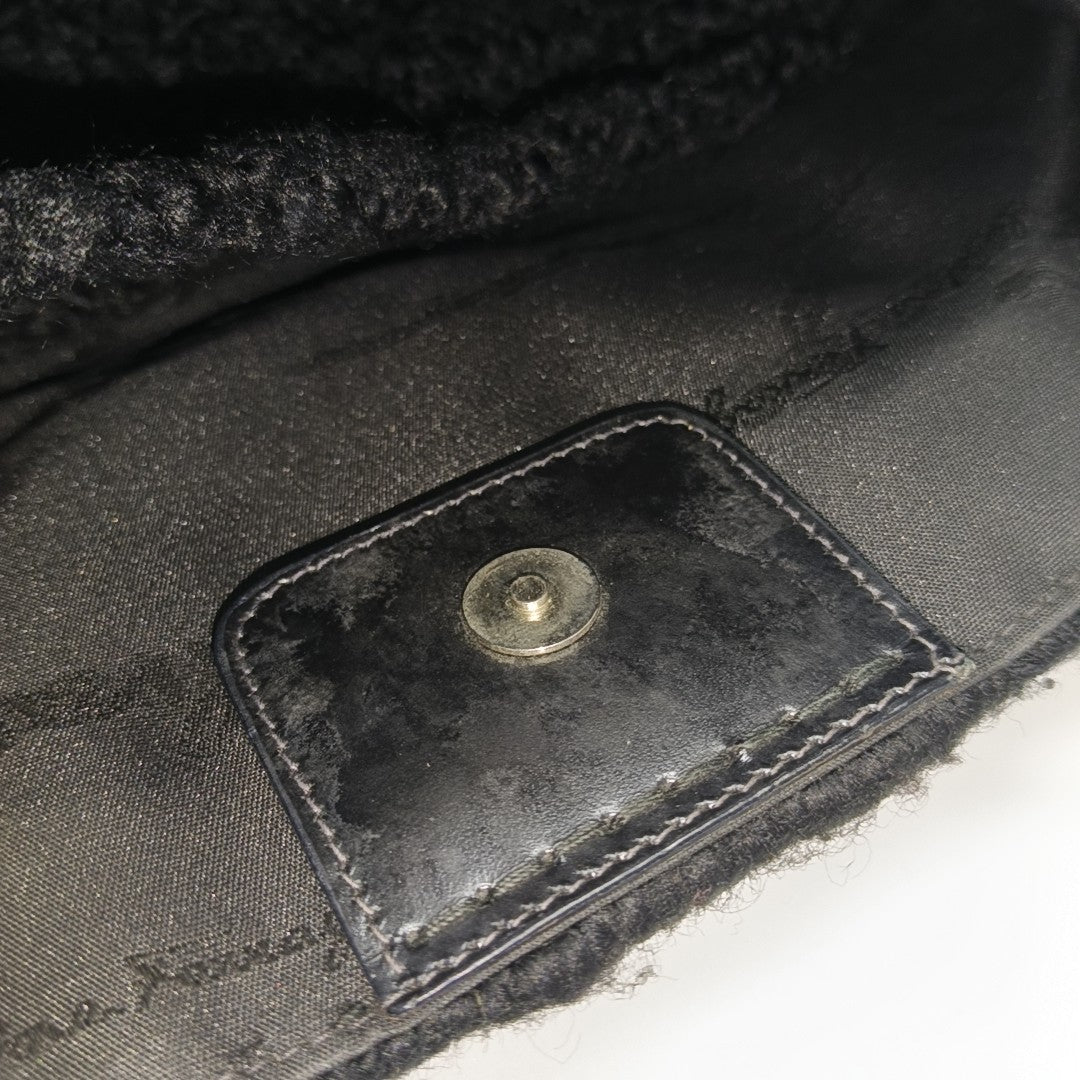 Fabric Top Handle Bag Black