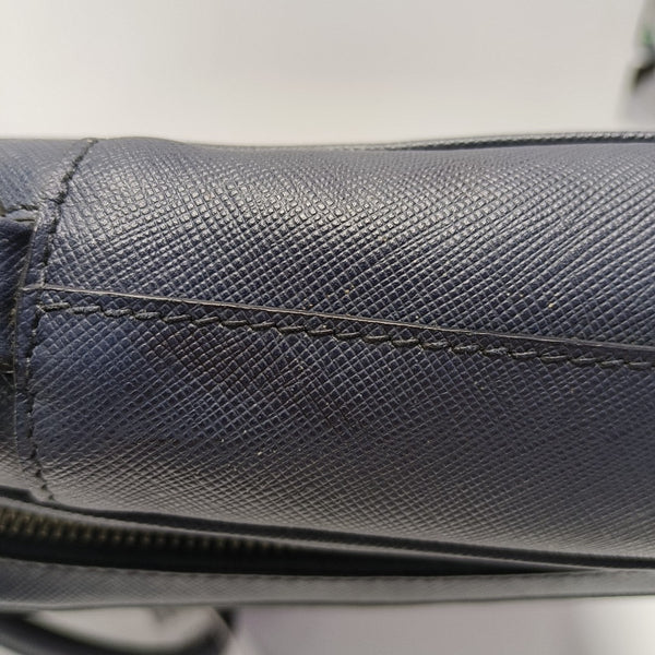 Saffiano Calfskin Top Handle Bag Blue