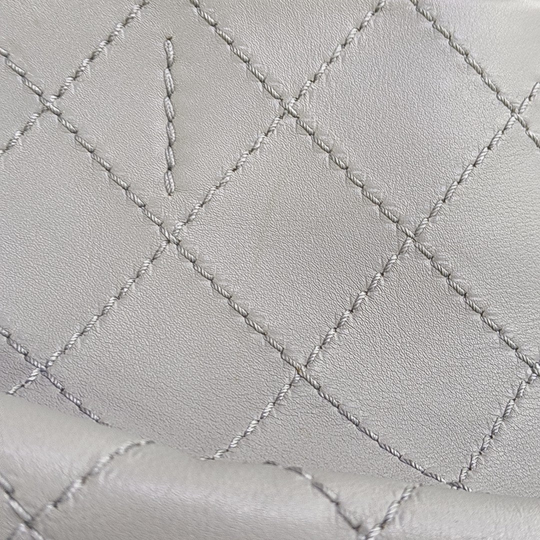 CC POCKET Quilted Calfskin Gray