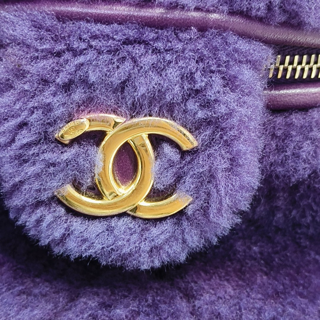 Fabric Shoulder Bag Purple