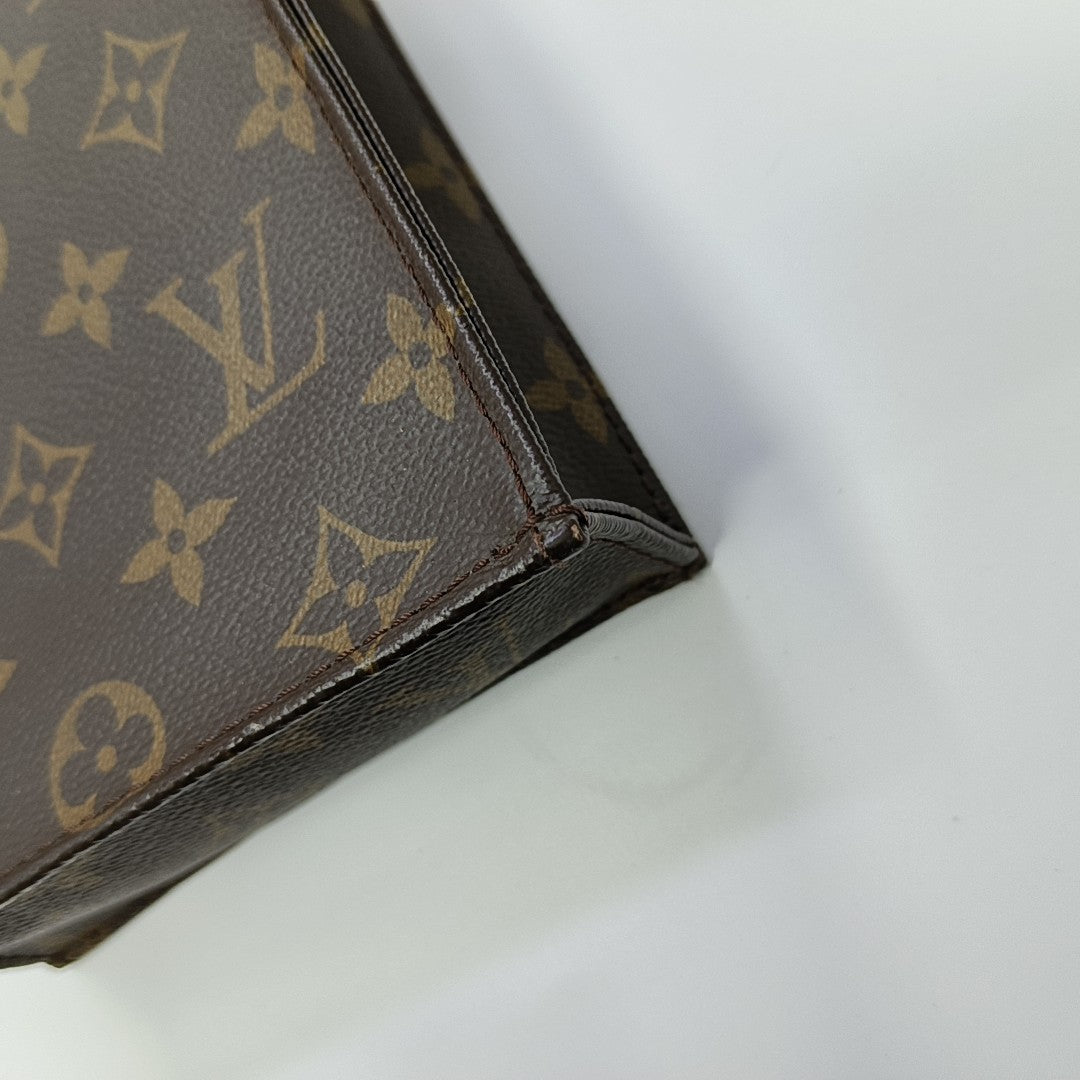 SAC PLAT Mini Monogram Coated Canvas Brown