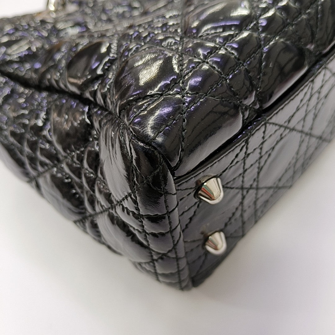 Dior Soft Cannage Patent Leather Black