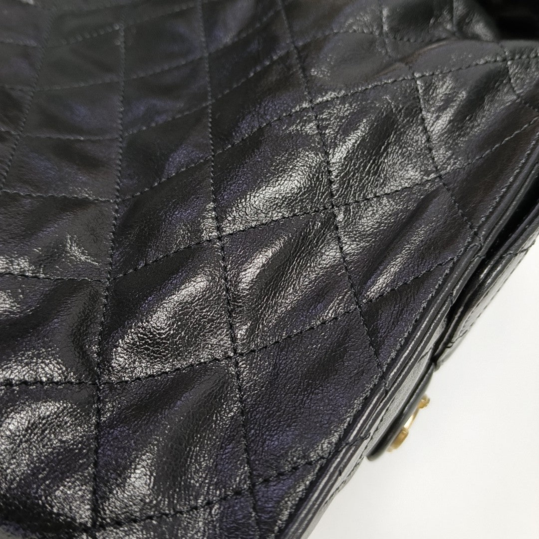 CHANEL 25 Medium Quilted Calfskin Black