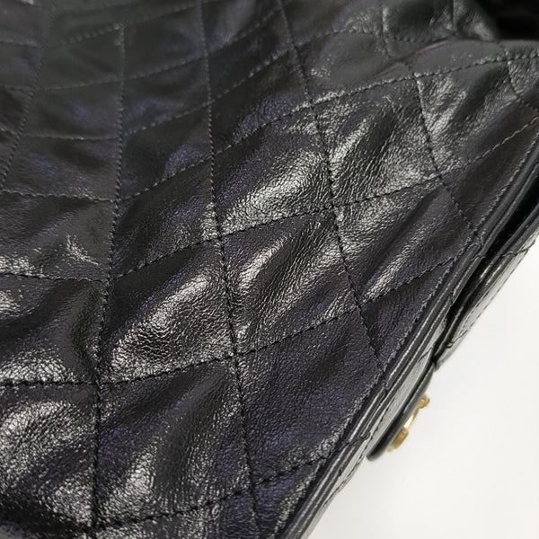CHANEL 25 Medium Quilted Calfskin Black
