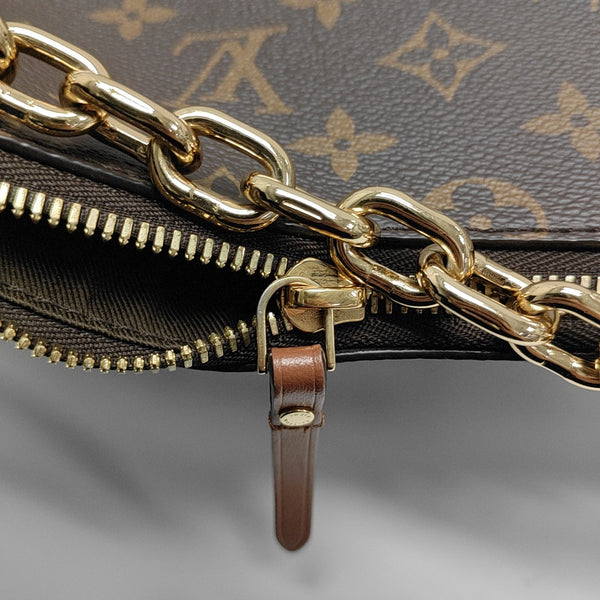 LOOP HOBO Monogram Coated Canvas Brown