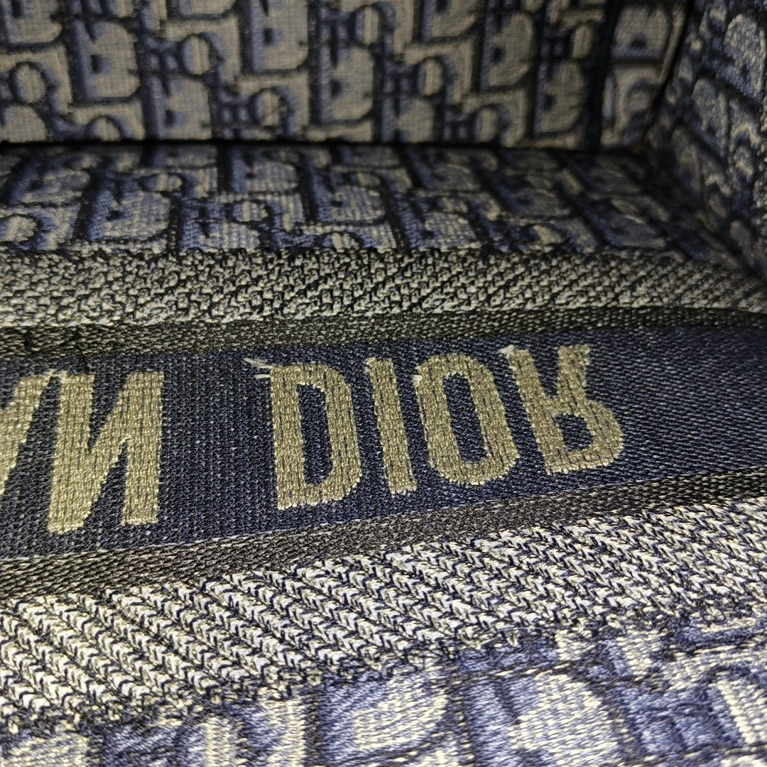 Book Tote Medium Oblique Canvas Blue