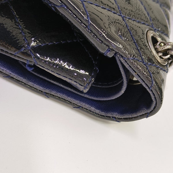 2.55 227 (jumbo) Quilted Patent Leather Blue
