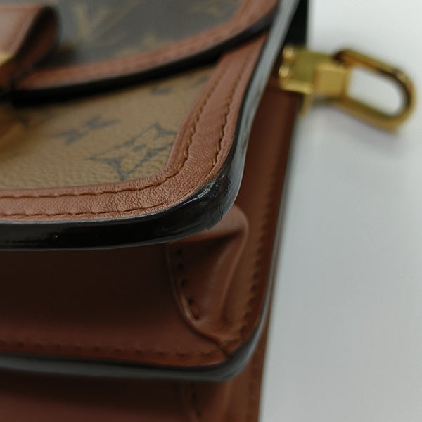 DAUPHINE Mini Monogram Coated Canvas Brown