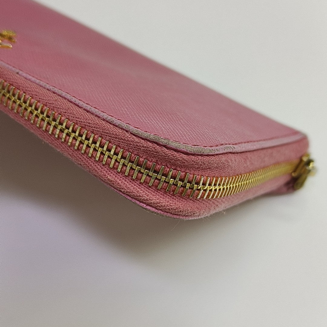 Saffiano Calfskin Wallet Pink