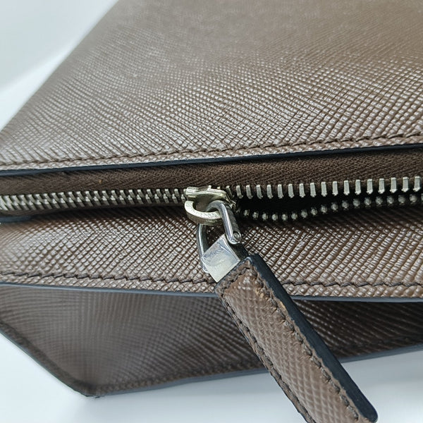 Saffiano Calfskin Tote Bag Brown