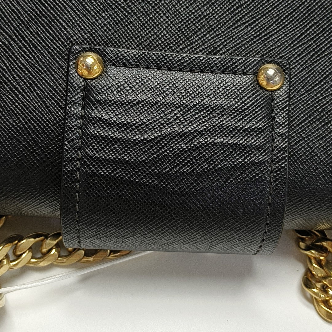 Sidonie Saffiano Calfskin Black