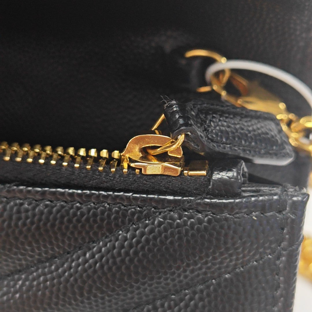 MONOGRAM WOC Chevron Calfskin Black