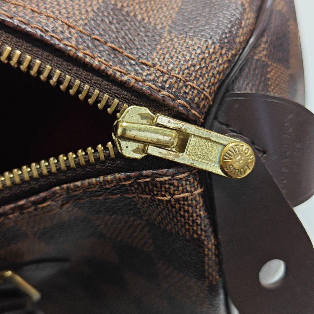 SPEEDY 25 Damier Ebene Coated Canvas Brown