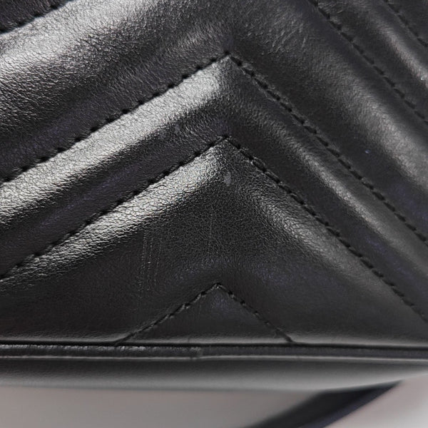 GG Marmont Mini Quilted Calfskin Black