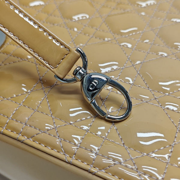 Lady Dior Medium Cannage Patent Leather Yellow