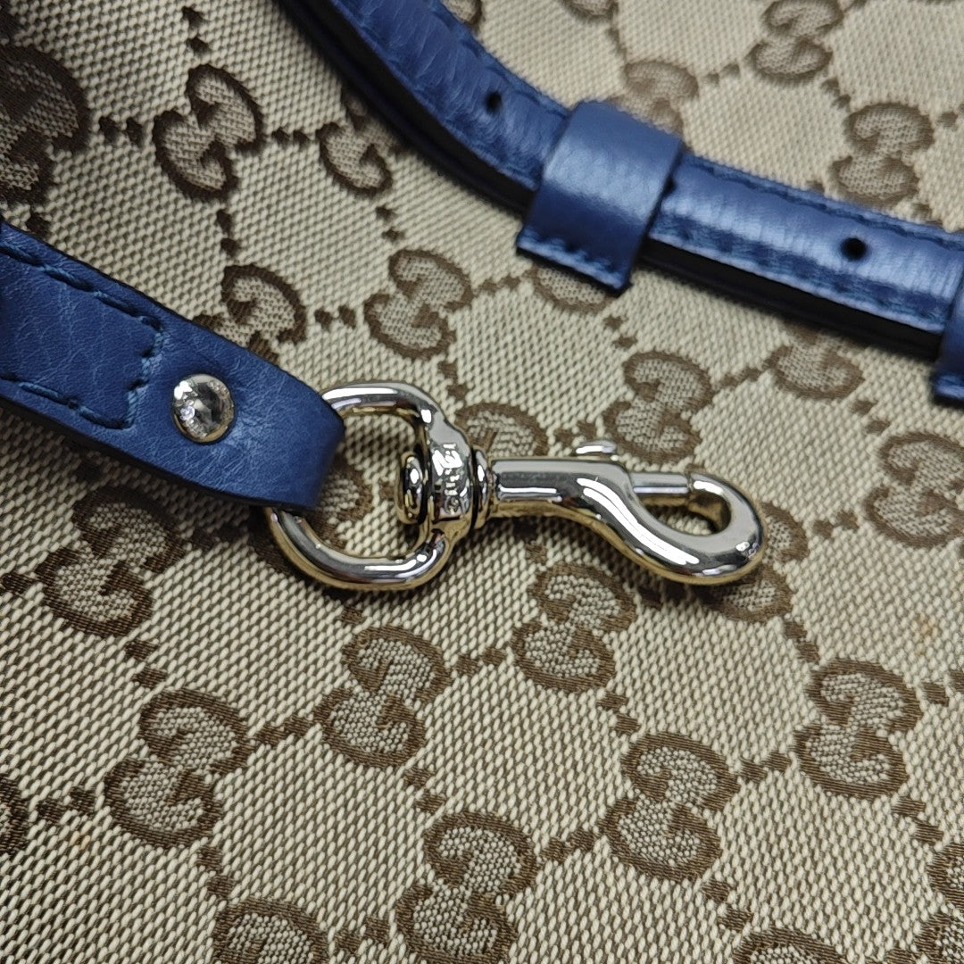 Monogram Fabric Shoulder Bag Brown