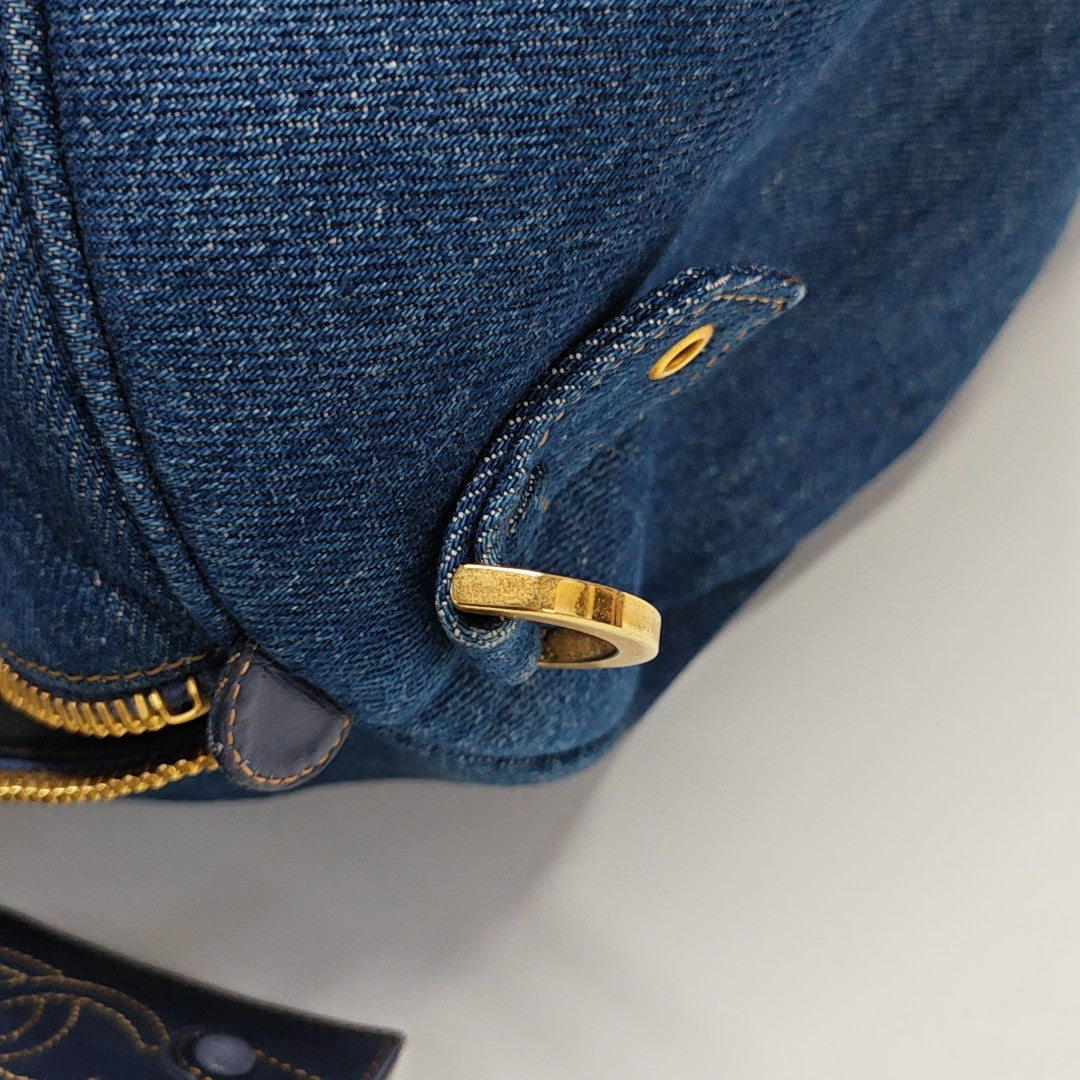 Denim Shoulder Bag Blue
