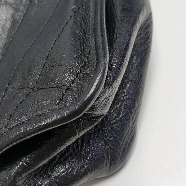 NIKI Medium Chevron Calfskin Black