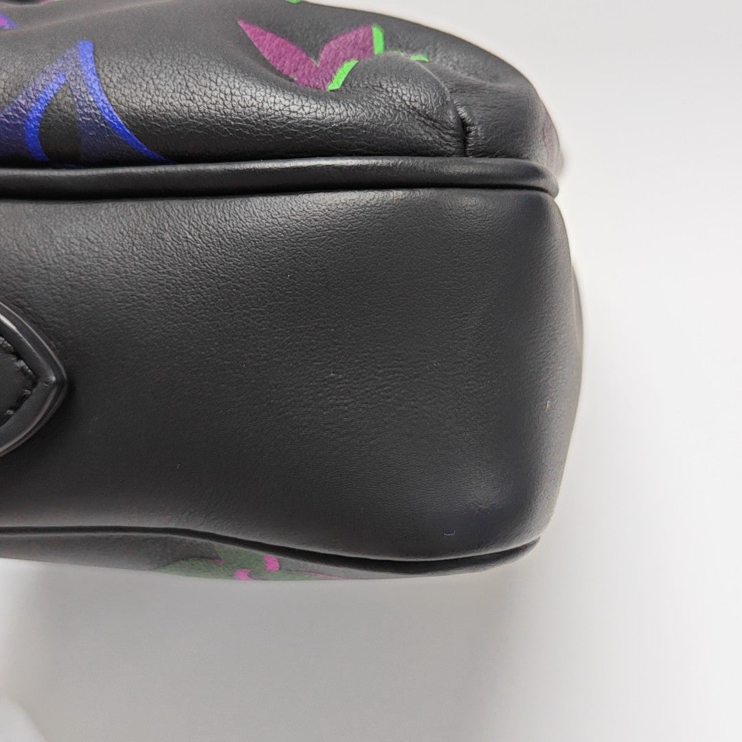 Monogram Calfskin Shoulder Bag PM Black
