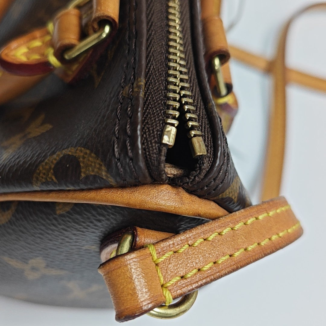 SPEEDY Nano Monogram Coated Canvas Brown