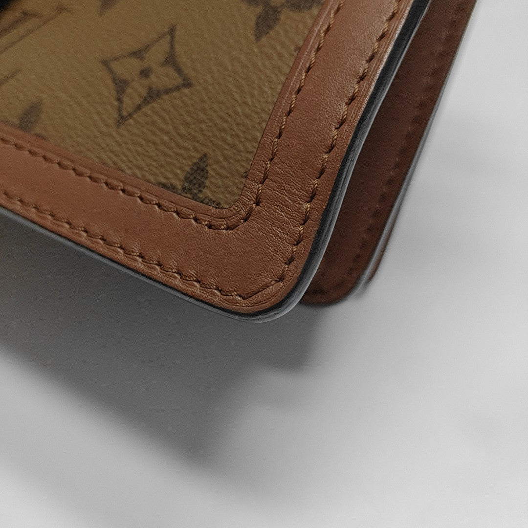 DAUPHINE MM Monogram Coated Canvas Brown