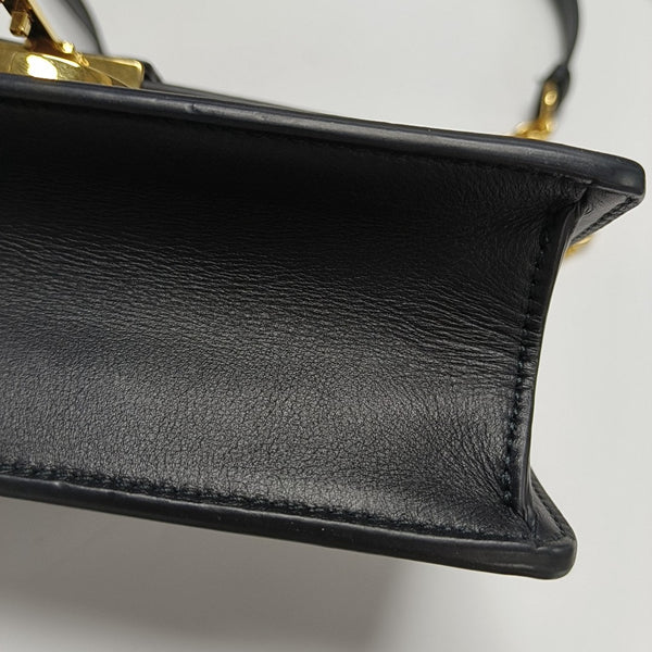 30 Montaigne East-West Mini Calfskin Black