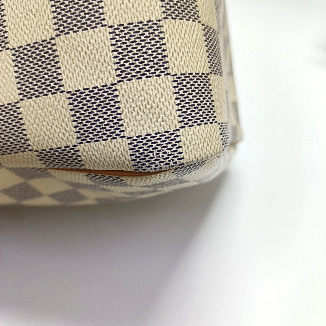 SPEEDY 30 Damier Azur Coated Canvas White
