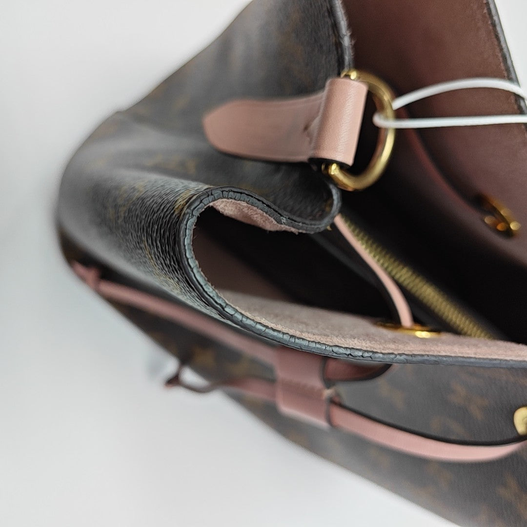 NÉONOÉ MM Monogram Coated Canvas Brown